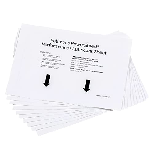 Fellowes Shredder Oil Lubricant Sheets — 10 Pack